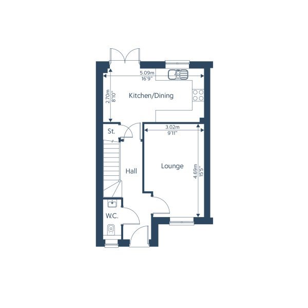 The Bridewell B, Waddicar Rise New Homes for Sale in Melling