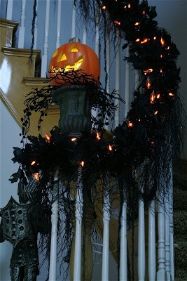 Decorated Halloween Bannister